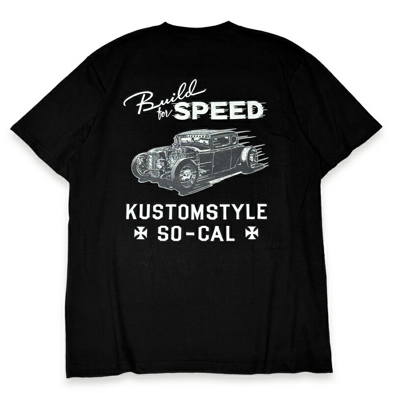 KUSTOMSTYLE カスタムスタイル KST0302BK BUILD FOR SPEED BLACK Tシャツ