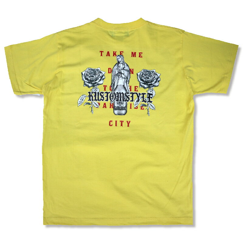 定価5940円 SALE 3480円 / KUSTOMSTKUSTOMSTYLE カスタムスタイルYLE KST1919YE PARADISE CITY YELLOW Tシャツ