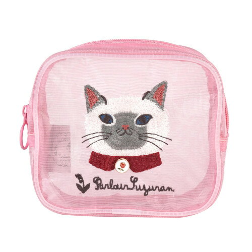 Rakuten - KUSUGURU JAPAN クスグルジャパン 猫、猫雑貨コスメポーチ すずらんさん柄