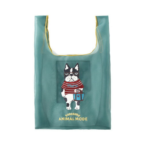 Rakuten - KUSUGURU JAPAN クスグルジャパン 猫、猫雑貨アニマルモード　シフォン生地　サブバッグ　パウロ柄