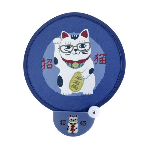 樂天商城 - KUSUGURU JAPAN クスグルジャパン 猫、猫雑貨くるりんうちわ 猫招き柄