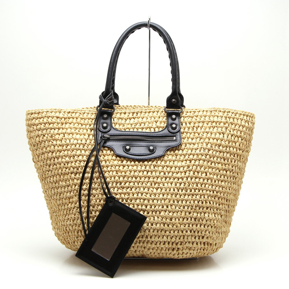 【楠本質店/元住吉】バレンシアガ　かごトート　ラフィア×レザー　466499【中古】のサムネイル