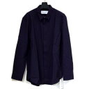 未使用品　オーバーコート/OVERCOAT　シャツ　T01-NKWS　ウール100％　パープル　＃2