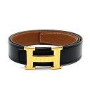 【楠本質店/元住吉】未使用品 エルメス/HERMES コンスタンス Hベルト ストライプバックル GF サイズ:90-100 刻印:Z(2021年) メンズ【中...