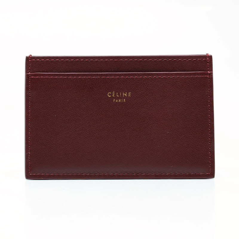 【楠本質店/元住吉】未使用　CELINE/セリーヌ　カードケース　カラー：ボルドー【中古】