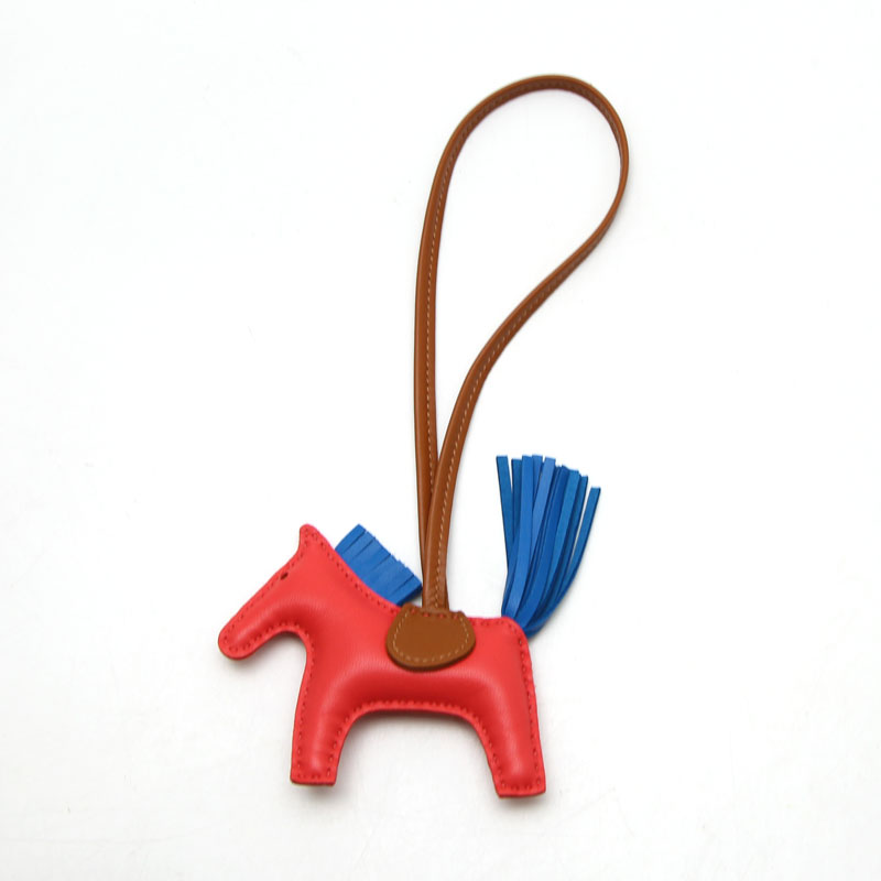 【楠本質店/元住吉】未使用品　HERMES/エルメス　ロデオチャームPM　バッグチャーム　レッド×ブルー系【中古】のサムネイル