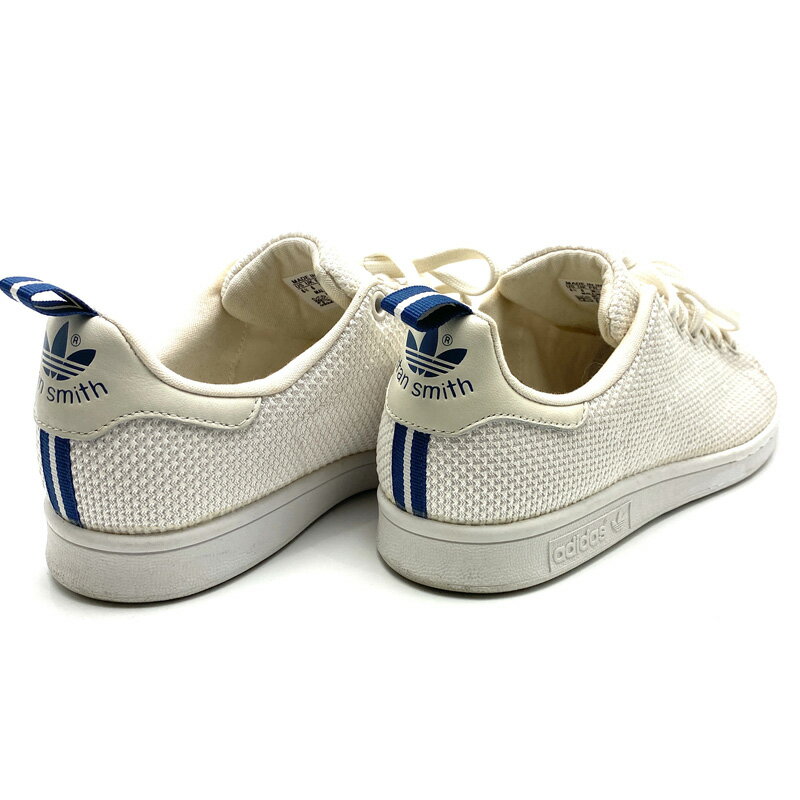 【楠本質店/元住吉】アディダス/adidas　スタンスミス　カラー：ホワイト×ネイビー　サイズ：US6・1/2(JP24.5cm)　Made in INDIA【中古】