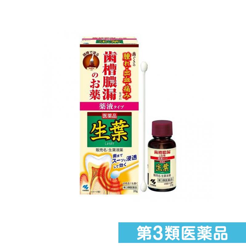 第3類医薬品 生葉(しょうよう)液薬 薬液タイプ 20g+綿棒(約15cm)30本 60回分