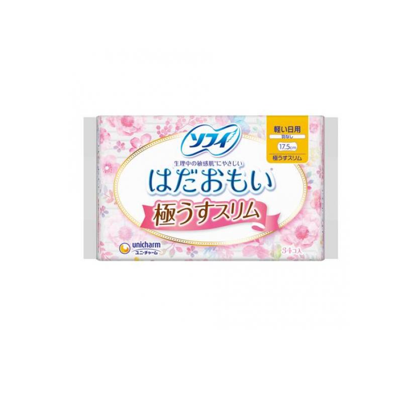 ソフィ はだおもい 極うすスリム 軽い日用 34個入 (羽なし 17.5cm)