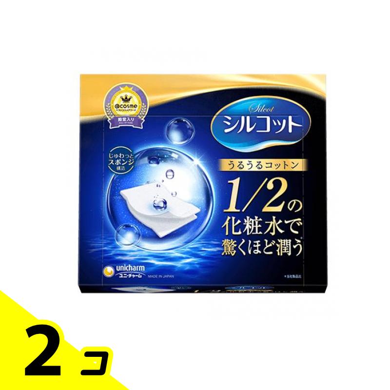 シルコット うるうるコットン スポンジ仕立て 40枚入 2個セット