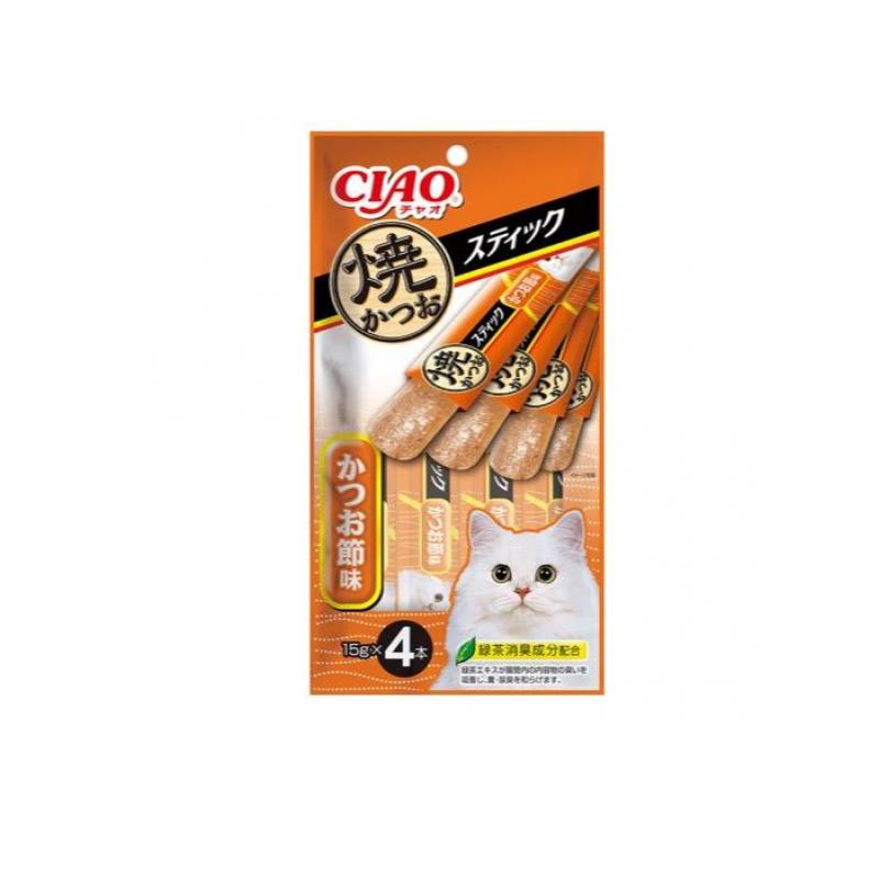 いなば CIAO(チャオ) 焼かつおスティック かつお節味 15g (×4本)