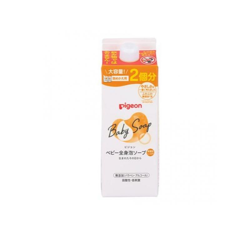 ピジョン ベビー全身泡ソープ しっとり 無香料 800mL (詰め替え用 2回分)