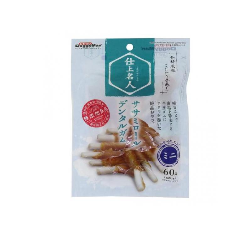 ドギーマン 仕上名人 ササミロールデンタルガム ミニ 60g (約20本)