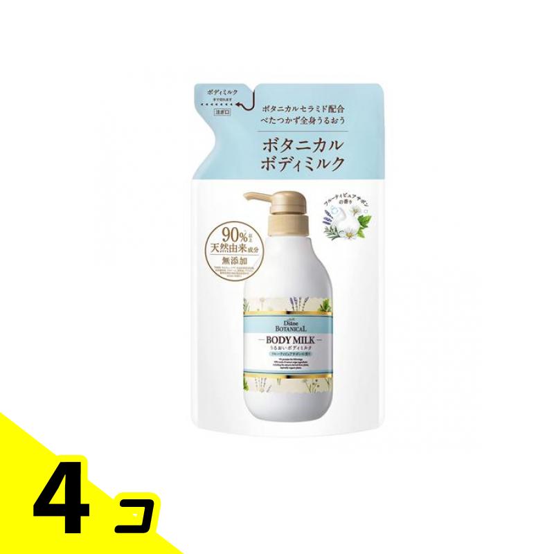 モイスト・ダイアン ボタニカルボディミルク フルーティピュアサボンの香り 400mL (詰め替え用) 4個セット