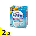 超快適マスク プリーツタイプ ふつうサイズ 50枚入 (ホワイト) 2個セット