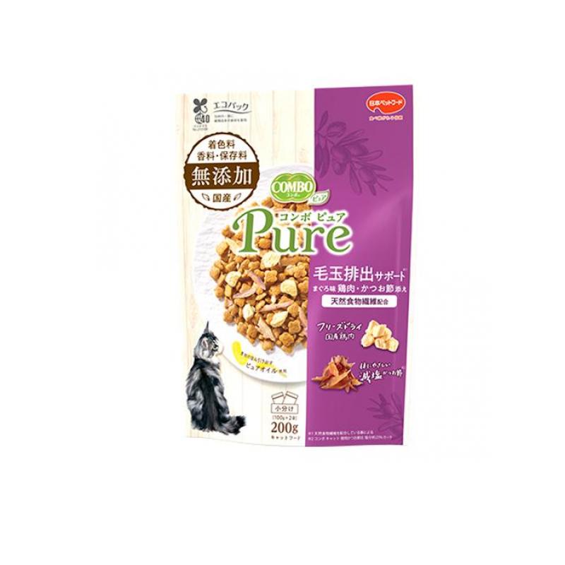 コンボ ピュア キャット ドライ 毛玉排出サポート まぐろ味・鶏肉・かつお節添え 200g