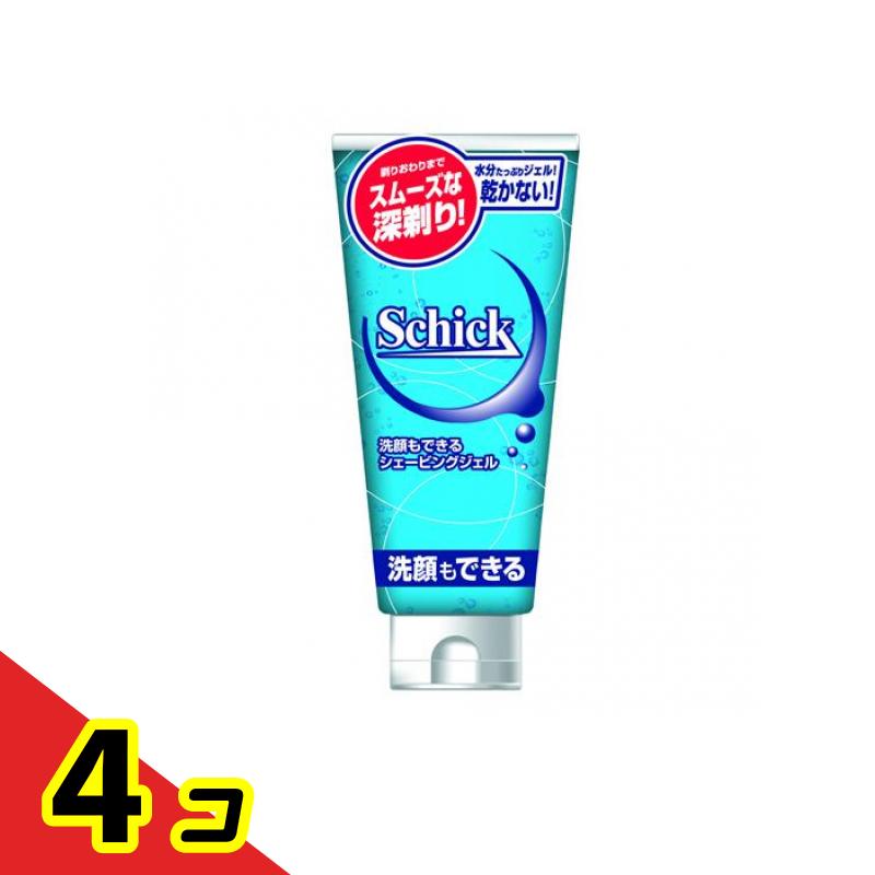 Schick(シック) 洗顔もできる シェービングジェル 180g 4個セット