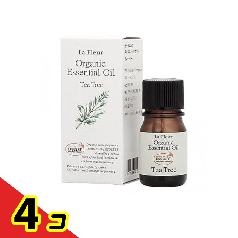 LaFleur(ラ・フルール) オーガニックエッセンシャルオイル ティートリー 3mL 4個セット