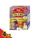 いなば 猫用総合栄養食 CIAO香り立つクランキーちゅ~る和え 贅沢バラエティ 20g× 10袋入 4個セット