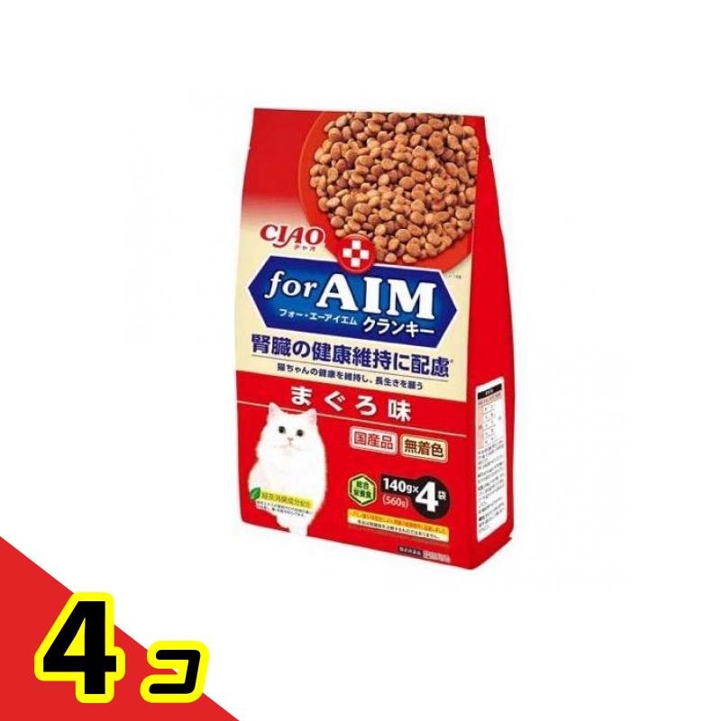 いなば for AIM クランキー 猫用 まぐろ味 560g 4個セット