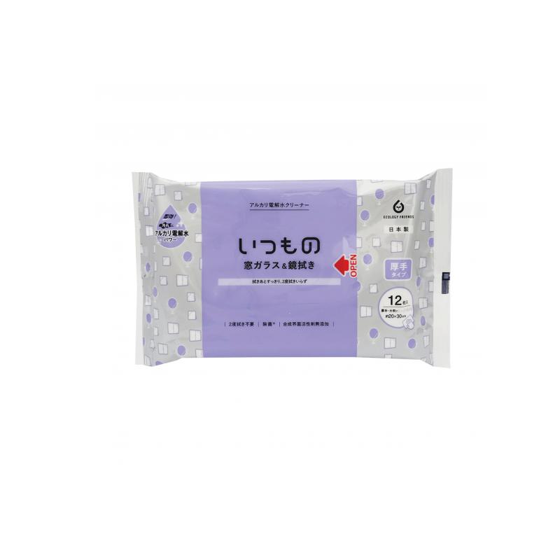 服部製紙 いつもの窓ガラス&鏡拭き 12枚入