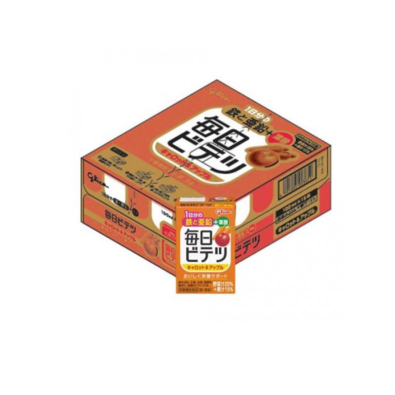 グリコ 毎日ビテツ キャロット&アップル 100mL× 15本