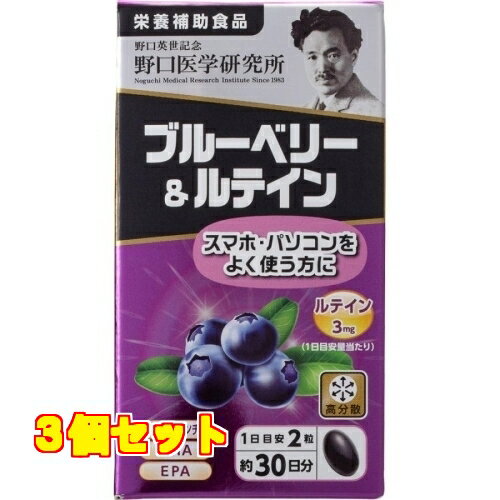 株式会社野口医学研究所 ブルーベリー＆ルテイン 60粒 3個