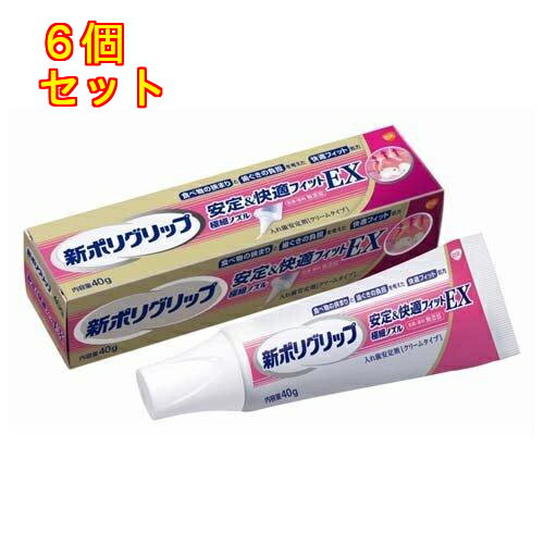 新ポリグリップ 安定＆快適フィットEX 40g×6個