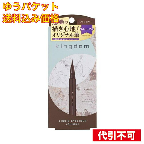 【ゆうパケット送料込み】キングダム（kingdom） リキッドアイライナーR1 アッシュグレー 0.4mL
