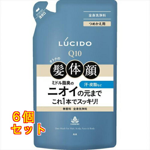 ルシード 全身デオウォッシュ つめかえ用 380mL×6個