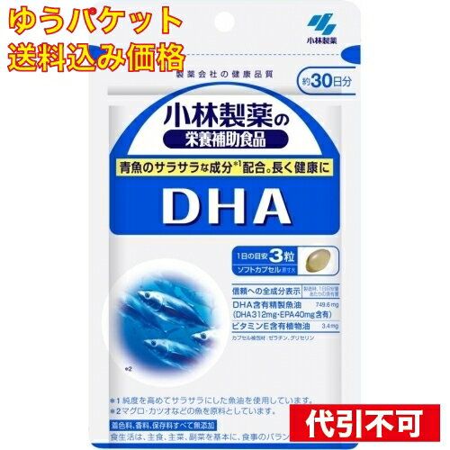 【ゆうパケット送料込み】DHA　90粒