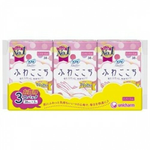 ソフィ ふわごこちピンクローズの香り 38枚×3個