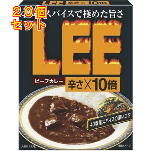 グリコ　ビーフカレーLEE　辛さ10倍　180g×20個