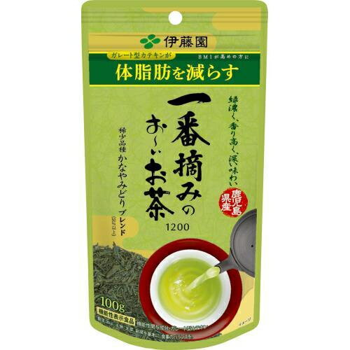 伊藤園 一番摘みのお〜いお茶1200 かなやみどりブレンド 100g