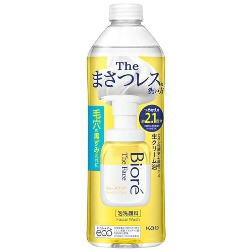 花王 ビオレ ザフェイス 泡洗顔料 スムースクリア つめかえ用 340mL