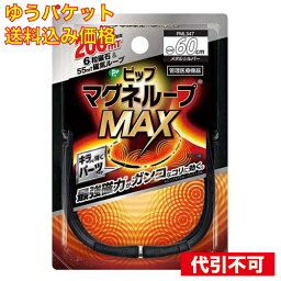 【ゆうパケット送料込み】ピップ マグネループMAX メタルシルバー 60cm 1本