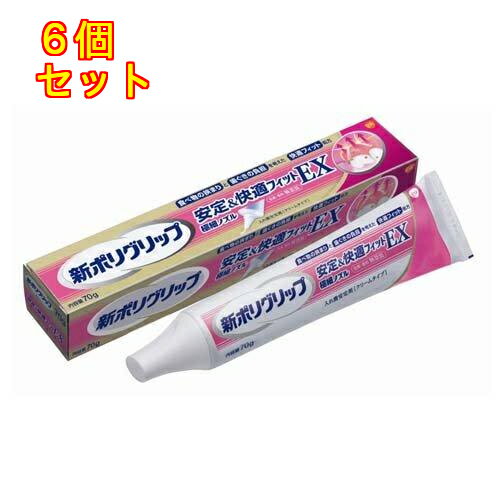 新ポリグリップ 安定＆快適フィットEX 70g×6個