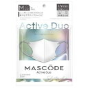 マスコード 3Dマスク アクティブデュオ Mサイズ シルバーホワイト グレー紐 7枚入(4)