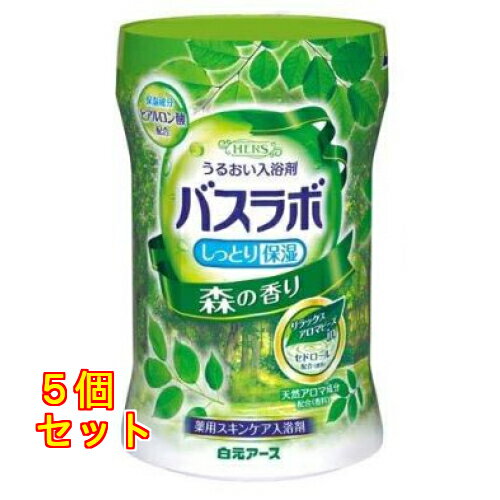 白元アース HERSバスラボ ボトル 森の香り 入浴剤 540g×5個