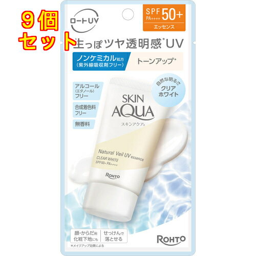 スキンアクア ナチュラルベールUVエッセンス クリアホワイト 50g×9個