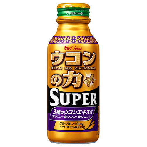 ※商品リニューアル等によりパッケージ及び容量は変更となる場合があります。ご了承ください。製造者：ハウスウェルネスフーズ株式会社 名称 ウコンの力 内容量 120mL 用法・用量 1日当たり1本を目安にお飲みください。 成分・分量 1本（120mL）当たり：エネルギー：42kcal、たんぱく質：0g、脂質：0g、炭水化物：10.5g、食塩相当量：0.12g、鉄：0.0～0.3mg、ビタミンB1：5.0mg、ビタミンB2：3.0mg、ビタミンB6：3.0mg、ナイアシン：14mg1本当たりクルクミン：40mg（秋ウコン色素成分）ビサクロン：480μg 原材料 果糖ぶどう糖液糖、デキストリン、秋ウコンエキス、紫ウコンエキス／酸味料、ビタミンC、増粘多糖類、ウコン色素、環状オリゴ糖、香料、イノシトール、ナイアシン、乳化剤、甘味料（スクラロース、アセスルファムK、ソーマチン）、ビタミンB1、ビタミンB6、ビタミンB2 賞味期限 基本的には、仕入れ先から納品されたものを出荷しておりますので、特段期限の短いものを出荷することはございません。 発売元、製造元、輸入元又は販売元、消費者相談窓口 お問い合わせ電話番号：0120-80-9924受付時間：平日9:00～17:00 広告文責　株式会社クスリのアオキ栄養補助,肝機能改善,ウコン