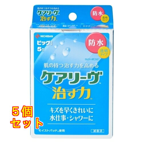 乐天商城 - ケアリーヴ 治す力 防水タイプ BIG 5枚入×5個