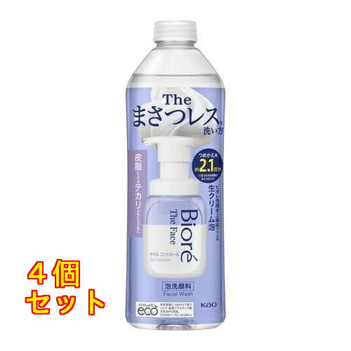 乐天商城 - ビオレ ザフェイス 泡洗顔料 オイルコントロール つめかえ用 340ml×4個