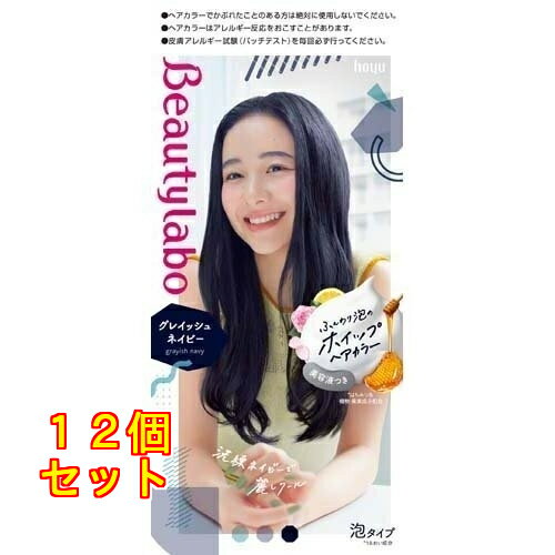 ビューティラボ ホイップヘアカラー グレイッシュネイビー×12個