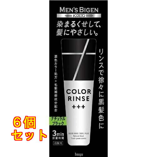 メンズビゲン カラーリンストリプルプラス ナチュラルブラック 120g×6個