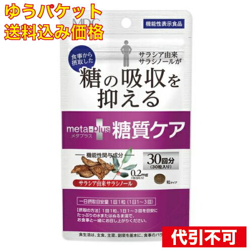 【ゆうパケット送料込み】メタプラス 糖質ケア 30回分 30粒入