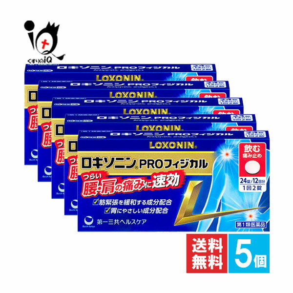 【第1類医薬品】★ロキソニンPROフィジカル 24錠×5個セット【第一三共ヘルスケア】つらい腰・肩の痛みに..