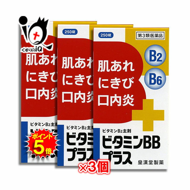 【19日限定ポイント5倍】【第3類医薬品】ビタミンBBプラス「クニヒロ」250錠 × 3個セット【皇漢堂製薬】