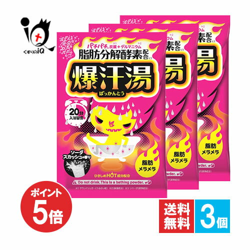 【19日限定ポイント5倍】爆汗湯(ばっかんとう) ソーダスカッシュの香り 60g(1袋)×3個セット【バイソン..