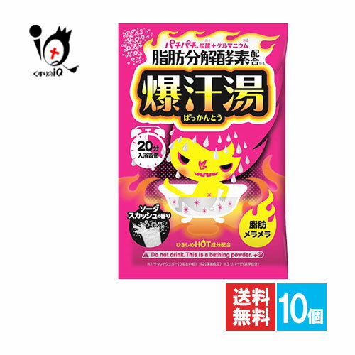 爆汗湯(ばっかんとう) ソーダスカッシュの香り 60g(1袋)×10個セット【バイソン】パチパチ弾ける炭酸 ゲ..